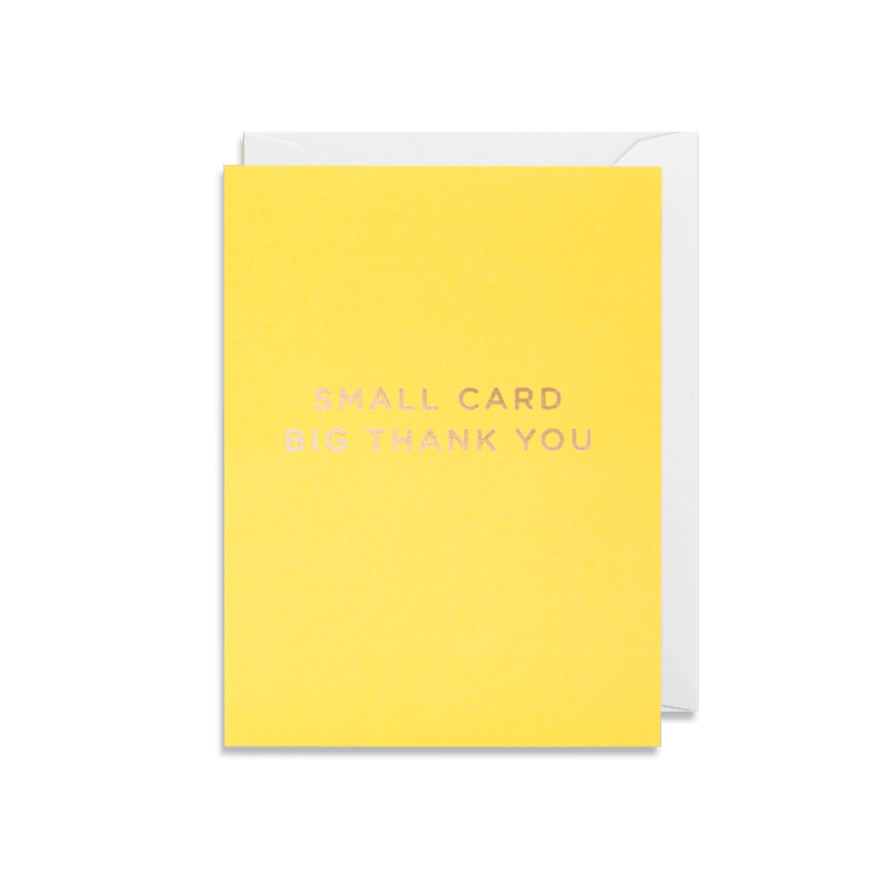 Small card, big thank you