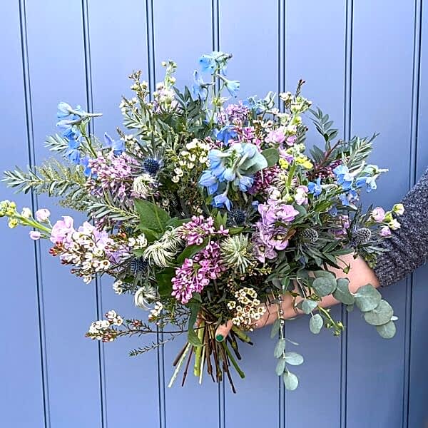 blue flower bouquet flowers of bath