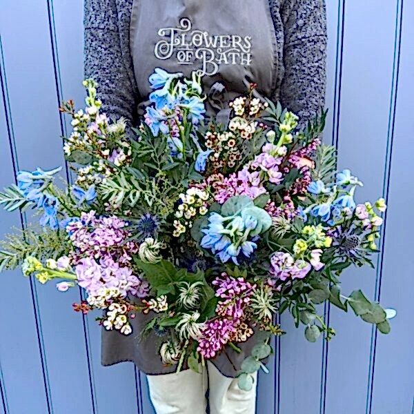 flowers of bath blue bouquet