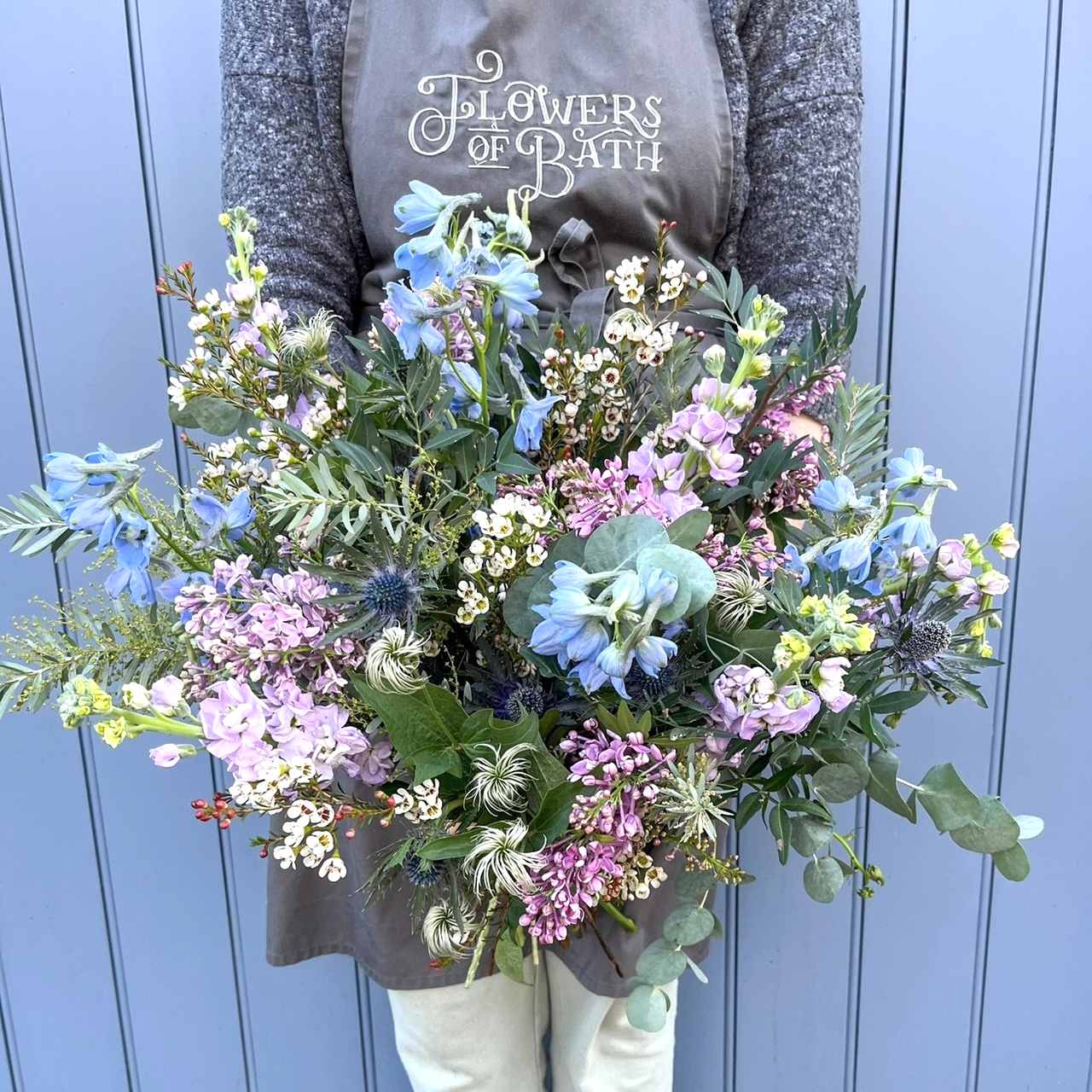 flowers of bath blue bouquet