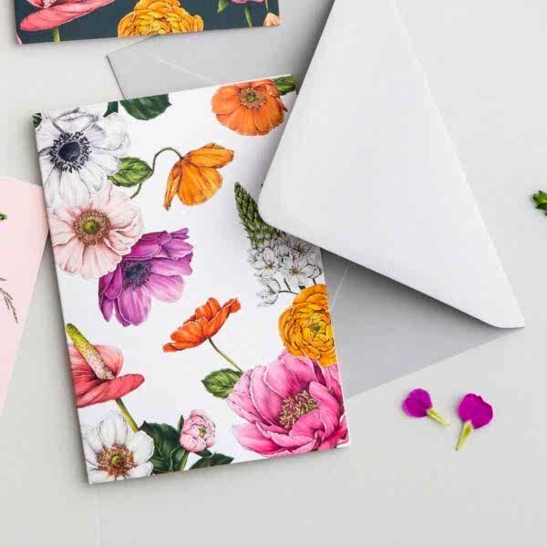 Floral greetings card