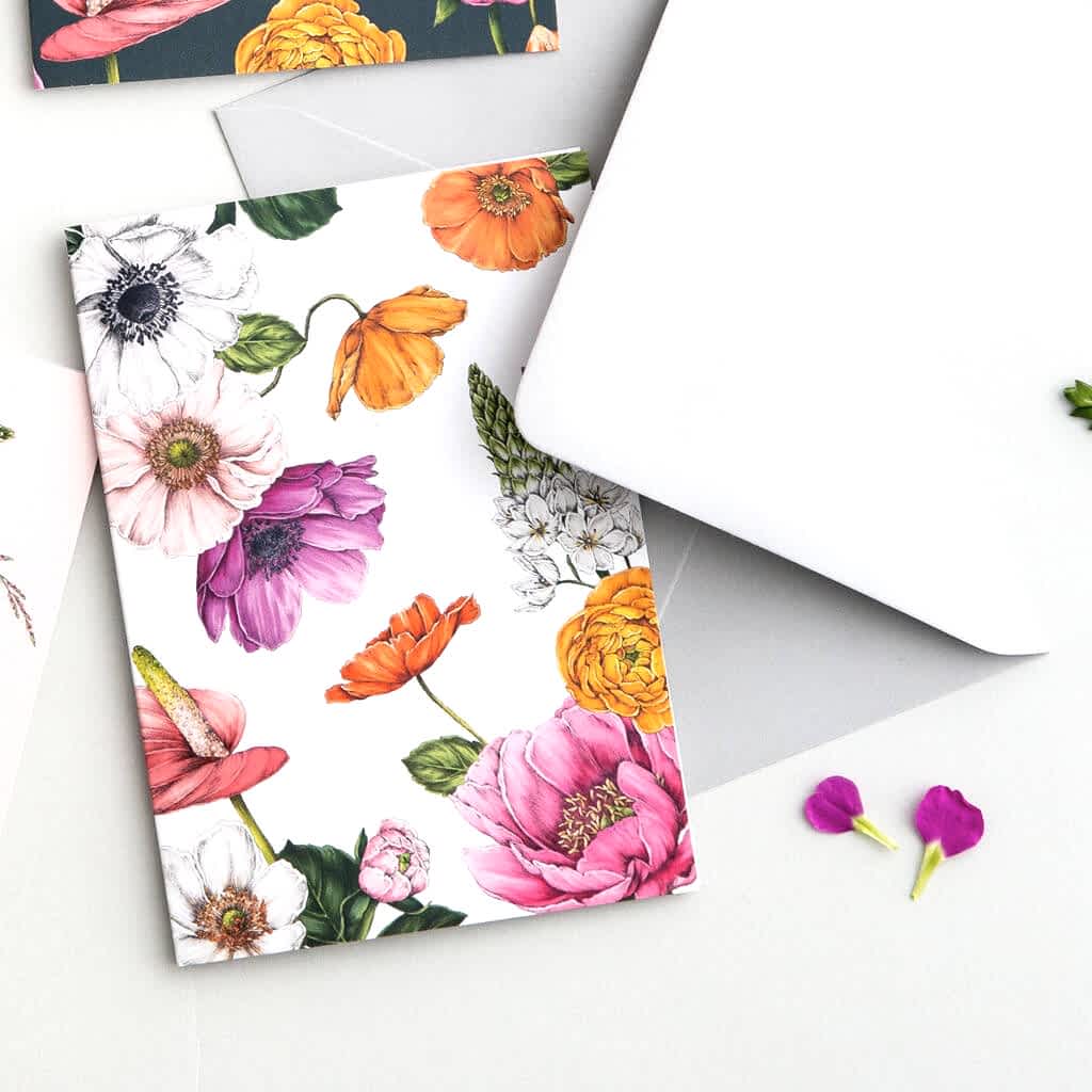 Floral greetings card