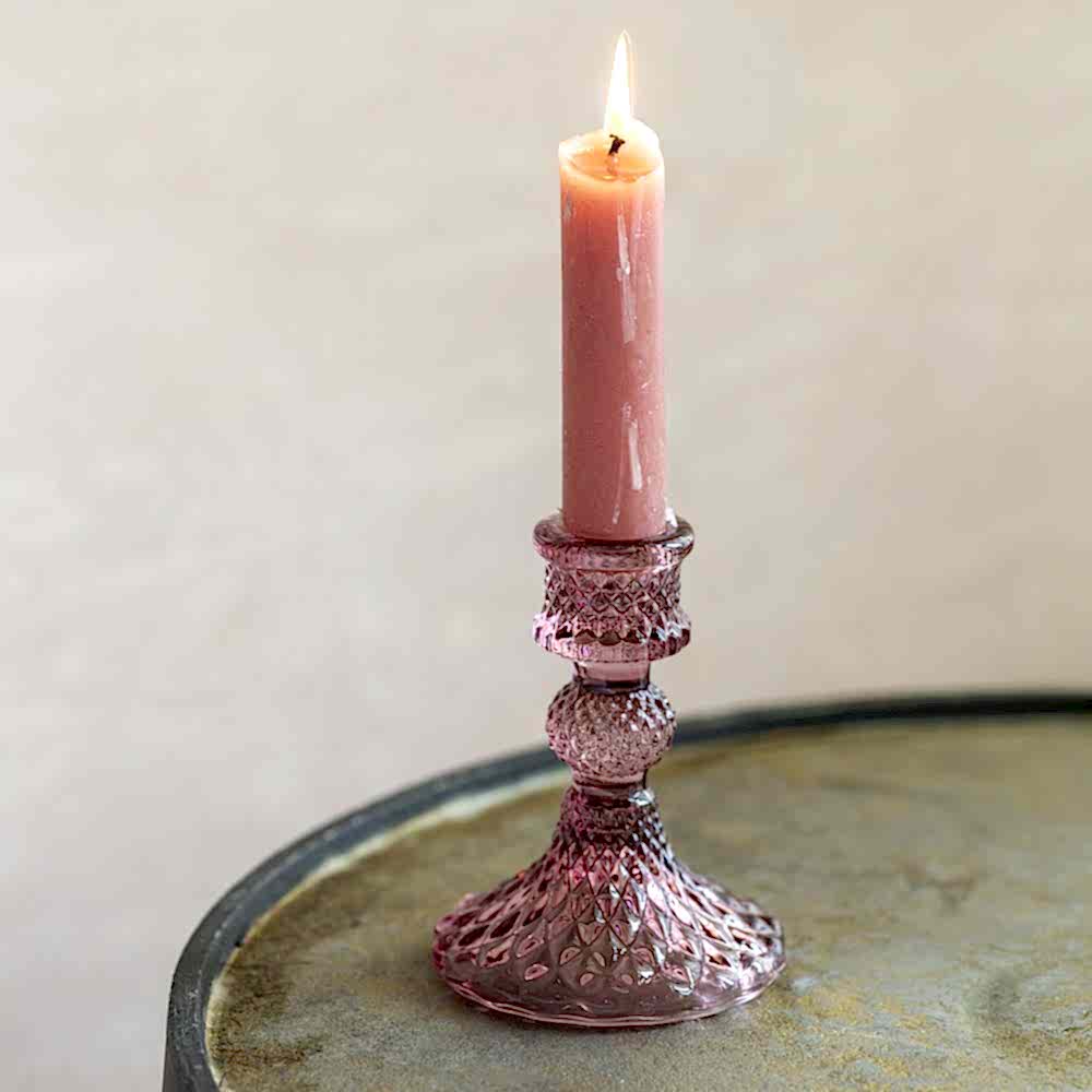 pink candlestick