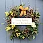 Living spring wreath